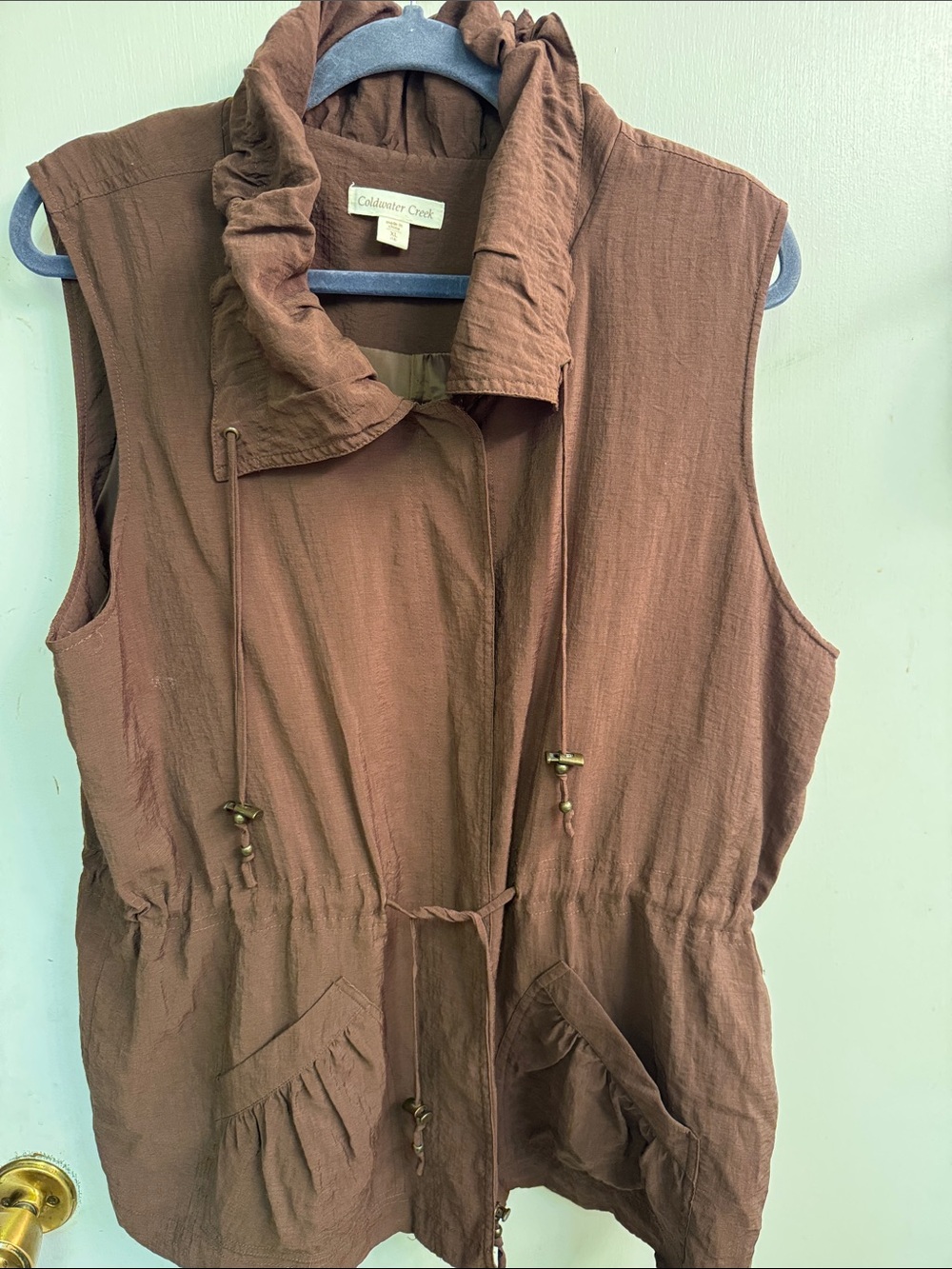 Coldwater Creek Women's Rust Brown Lined Top